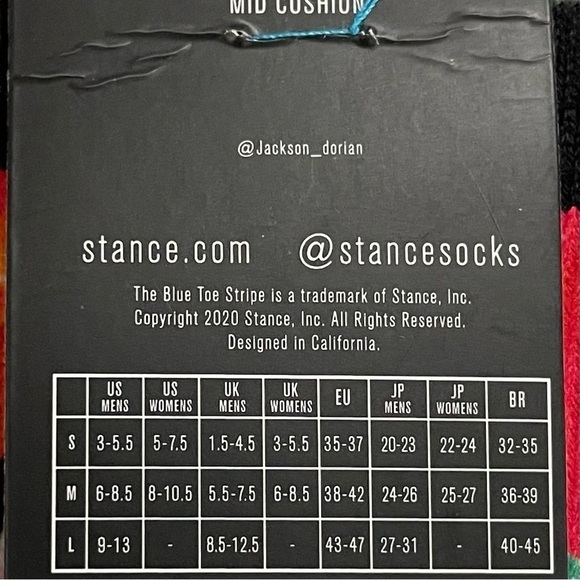 Stance Feel 360 Performance tropical print Crew Socks size L - Picture 6 of 6